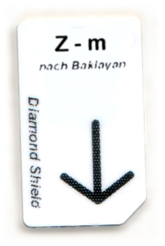 Z - m Chipcard nach Baklayan für Diamond Shield Zapper