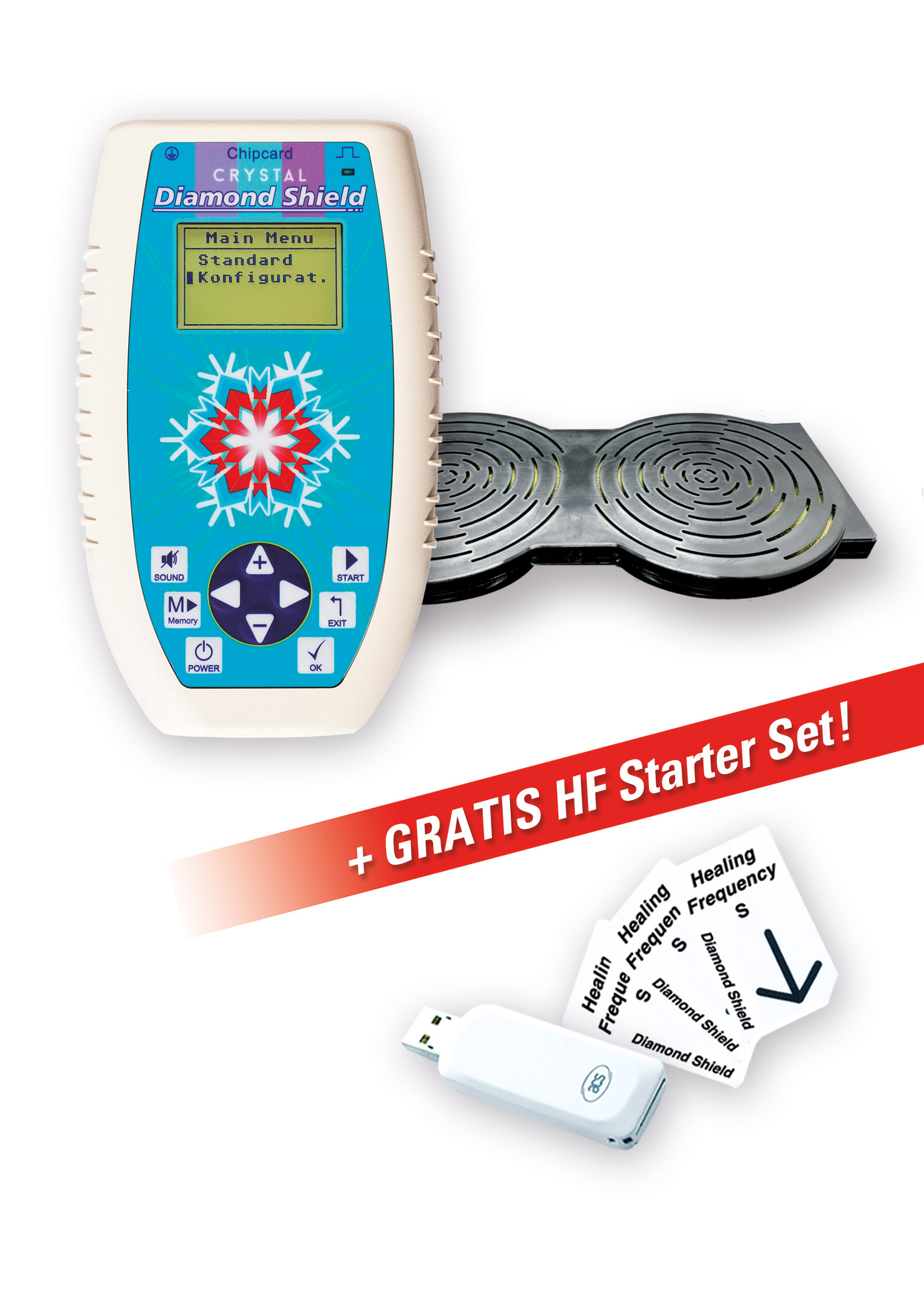 钻石盾水晶生物频率仪包含分形增强器